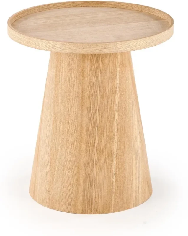 Stolik kawowy Editta okrągły do salonu 45 cm naturalny