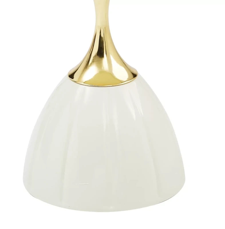 Stolik kawowy Piana okrągły do salonu 38 cm biały/złoty