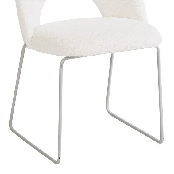 Krzesło tapicerowane Abisso Ski White