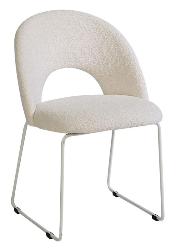 Krzesło tapicerowane Abisso Ski White