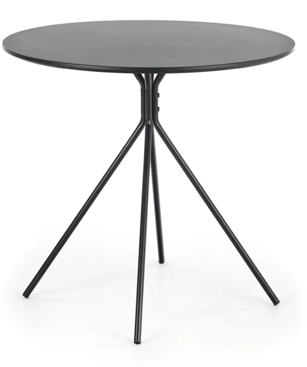 Stół okrągły Fondi nowoczesny do salonu 80 cm czarny