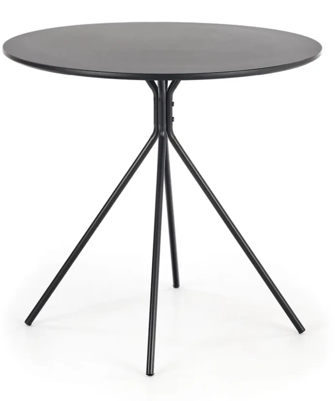 Stół okrągły Fondi nowoczesny do salonu 80 cm czarny