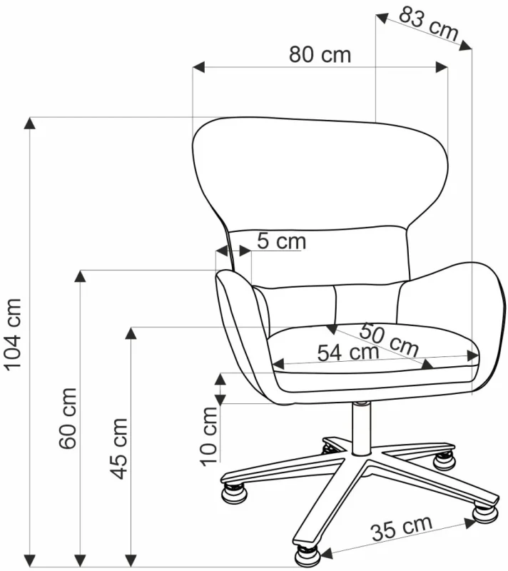 Fotel wypoczynkowy Franco z obrotowym siedziskiem do salonu beżowy