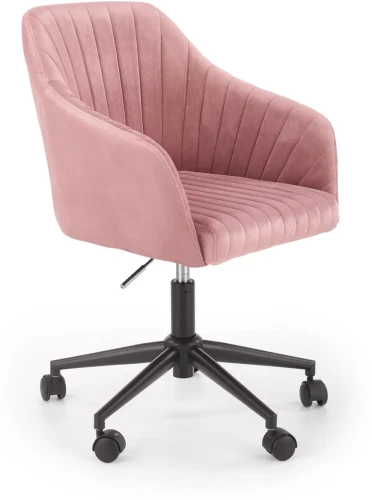 Fotel obrotowy Fresco z regulacją wysokości do pokoju młodzieżowego różowy