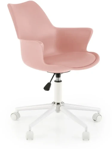 Fotel obrotowy Gasly z regulacją wysokości do pokoju młodzieżowego różowy