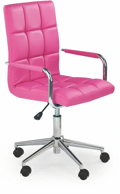 Fotel gabinetowy Gonzo 2 obrotowy do biura różowy