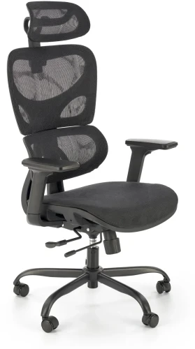 Fotel obrotowy Gotard ergonomiczny do biura czarny