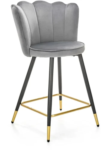 Krzesło barowe H106 popielaty/czarny/złoty