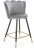 Krzesło barowe H106 popielaty/czarny/złoty