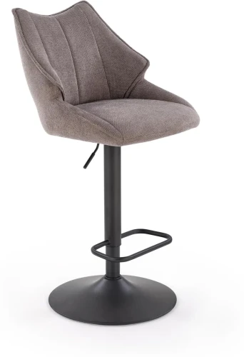 Hoker stołek barowy H122 z regulowaną wysokością popielaty / czarny