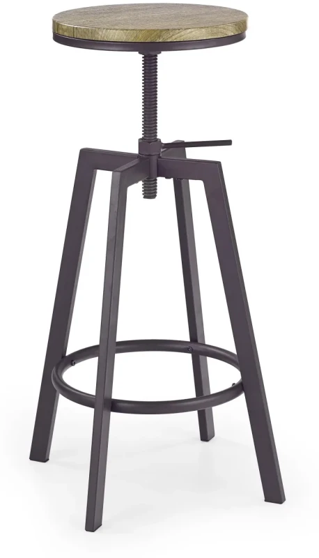 Hoker barowy H64 loft z regulacją wysokości do kuchni old vasion/coffee