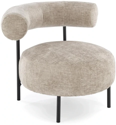 Fotel tapicerowany Hazard wypoczynkowy nowoczesny do salonu beżowy