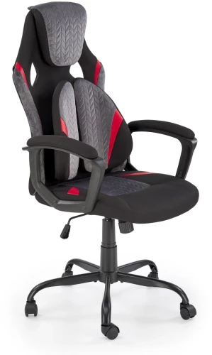 Fotel obrotowy Jensen gabinetowy z mechanizmem TILT do biura czarny/popielaty