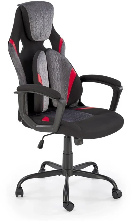 Fotel obrotowy Jensen gabinetowy z mechanizmem TILT do biura czarny/popielaty