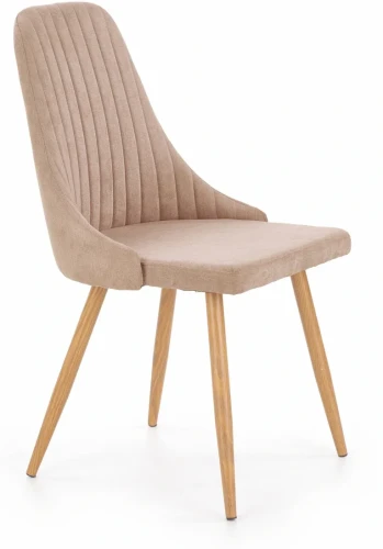 Krzesło K285 tapicerowane do jadalni beżowy