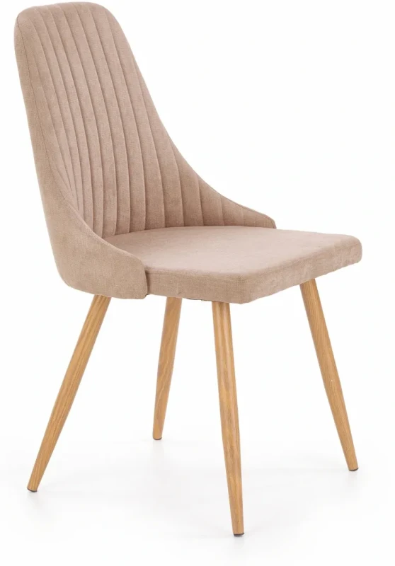 Krzesło K285 tapicerowane do jadalni beżowy