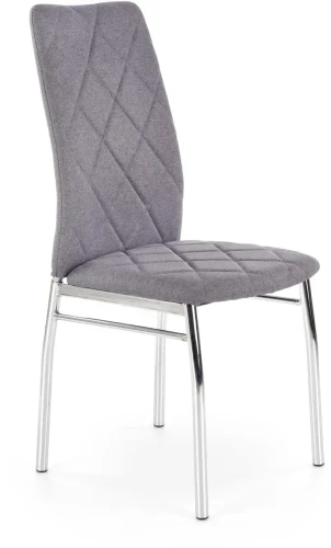 Krzesło K309 tapicerowane do jadalni jasny popiel