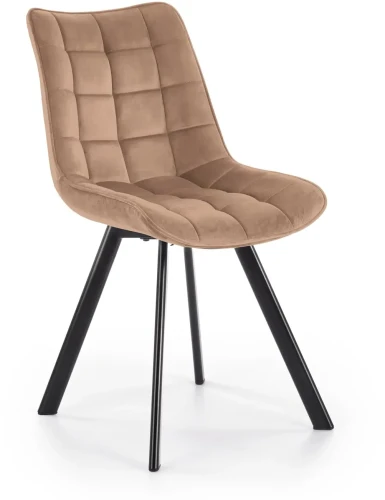 Krzesło K332 tapicerowane do jadalni beżowy/czarny