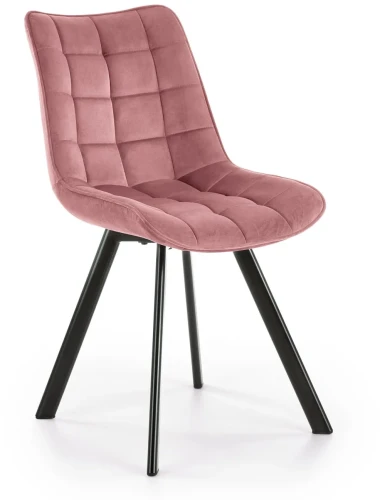 Krzesło K332 tapicerowane do jadalni różowy/czarny