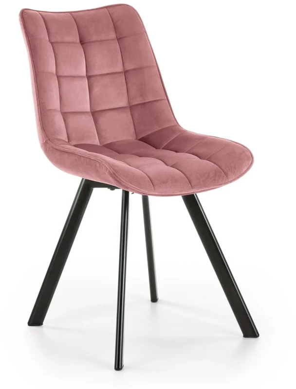 Krzesło K332 tapicerowane do jadalni różowy/czarny