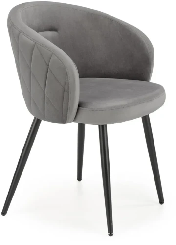 Krzesło K430 tapicerowane do jadalni popielaty/czarny