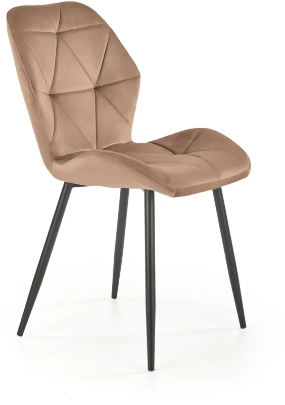 Krzesło K453 tapicerowane do jadalni beżowy/czarny