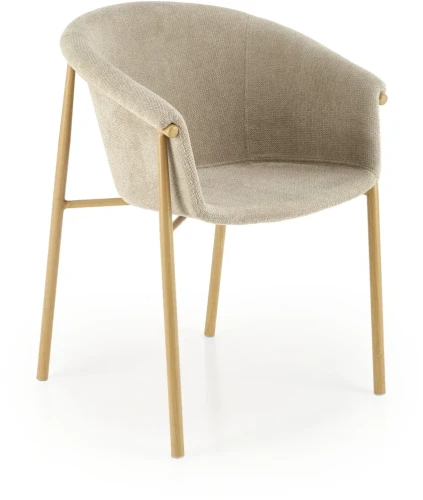 Krzesło K489 tapicerowane do jadalni beżowy