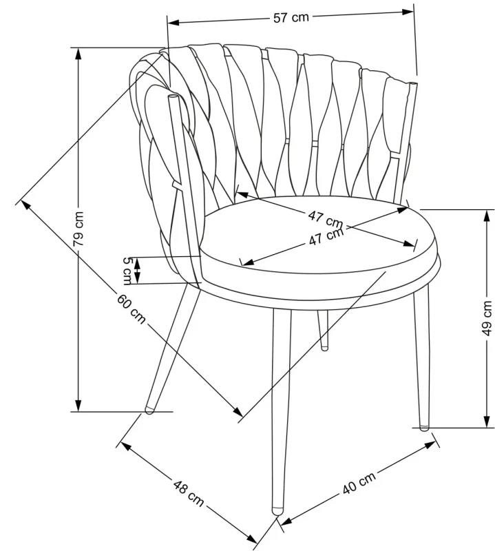 Krzesło tapicerowane K517 glamour welurowe do salonu ciemny zielony/złoty
