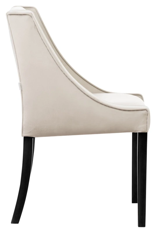 Krzesło Chanel, french velvet 674, 6 czarny