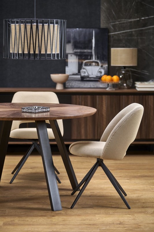 Krzesło obrotowe K546 z tkaniny membranowej siateczkowe do jadalni beżowy