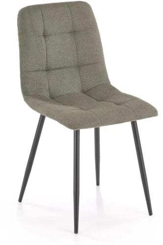 Krzesło tapicerowane K560 tkaninowe nowoczesne do jadalni oliwkowy