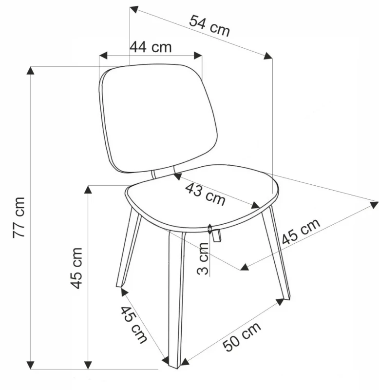 Krzesło tapicerowane K563 z drewnianym oparciem do jadalni orzechowy/popielaty