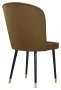 Krzesło Matylda, French Velvet 654, czarny + zlote końce