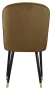 Krzesło Matylda, French Velvet 654, czarny + zlote końce