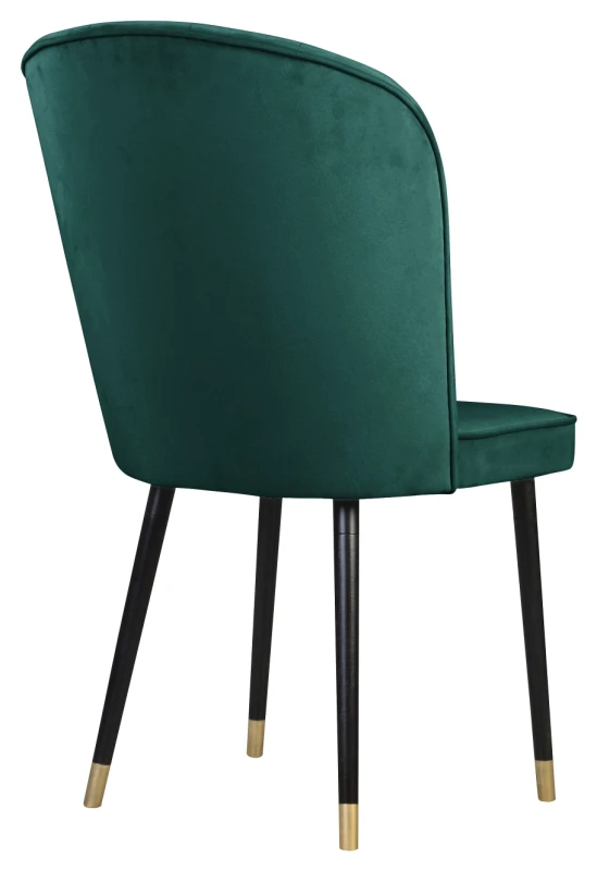 Krzesło Matylda, french velvet 659, czarny + złote końce