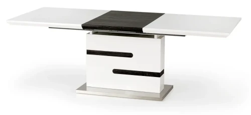 Stół rozkładany Monaco nowoczesny do jadalni 160-220 cm biały/popielaty