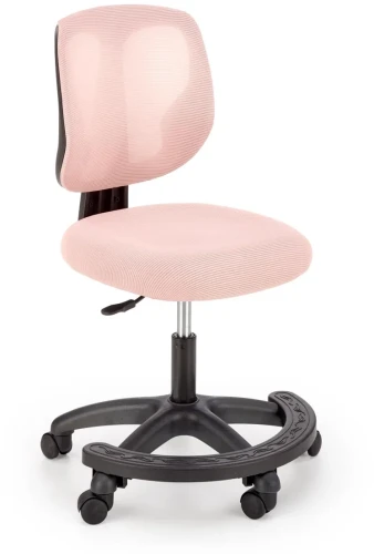 Fotel obrotowy Nani do biurka regulowany siatkowy do pokoju młodzieżowego różowy