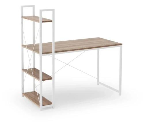 Biurko Narvik B1 z regałem dąb sonoma/biały
