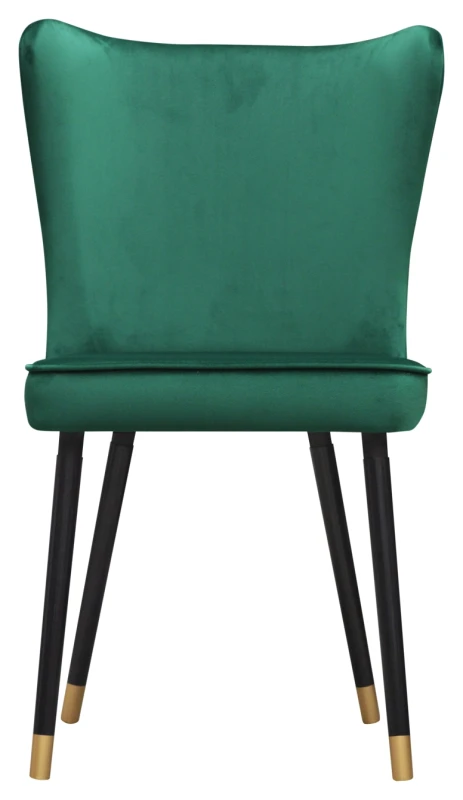 Krzesło Monti, French Velvet 658, czarny + złote końce