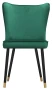 Krzesło Monti, French Velvet 658, czarny + złote końce