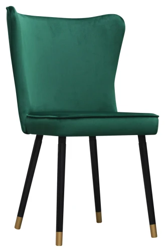 Krzesło Monti, French Velvet 658, czarny + złote końce