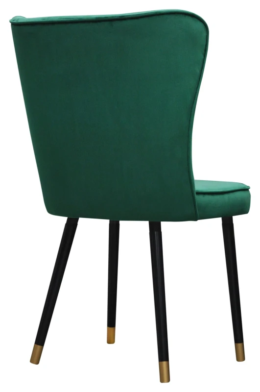 Krzesło Monti, French Velvet 658, czarny + złote końce