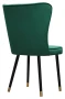 Krzesło Monti, French Velvet 658, czarny + złote końce