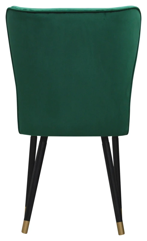 Krzesło Monti, French Velvet 658, czarny + złote końce