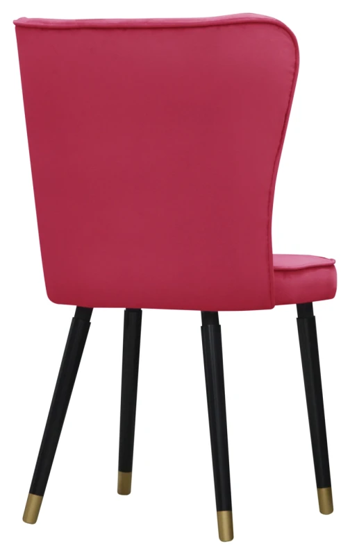 Krzesło Monti, French Velvet 661, czarny + złote końce