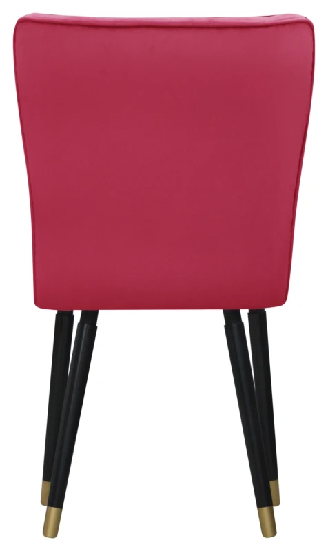 Krzesło Monti, French Velvet 661, czarny + złote końce