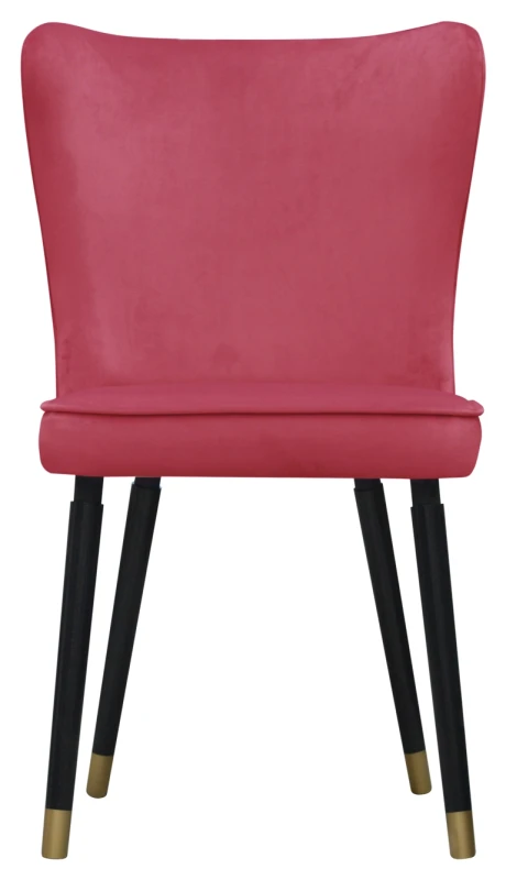 Krzesło Monti, French Velvet 662, czarny + złote końce