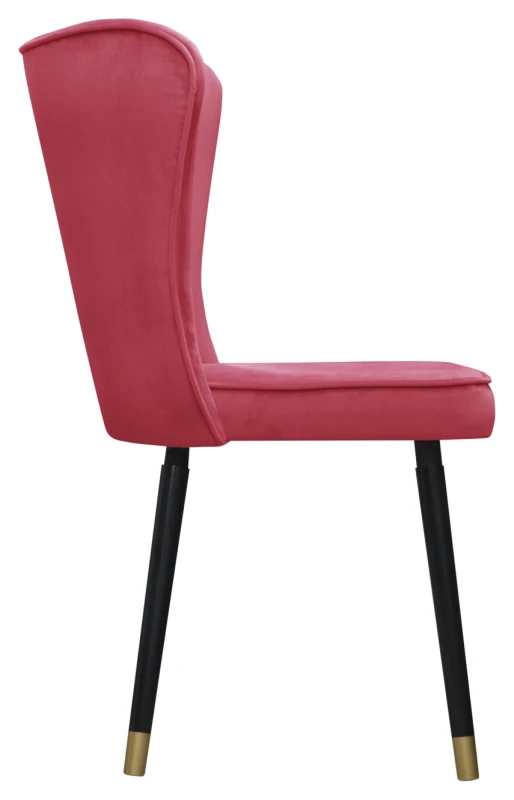 Krzesło Monti, French Velvet 662, czarny + złote końce