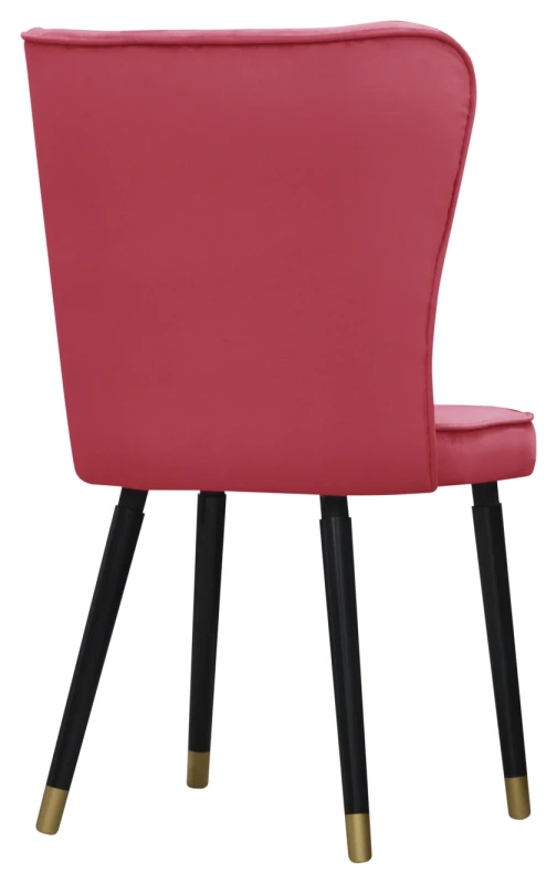 Krzesło Monti, French Velvet 662, czarny + złote końce