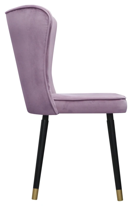 Krzesło Monti, French Velvet 664, czarny + złote końce